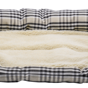Hundebett Plüsch / kariert Größe S